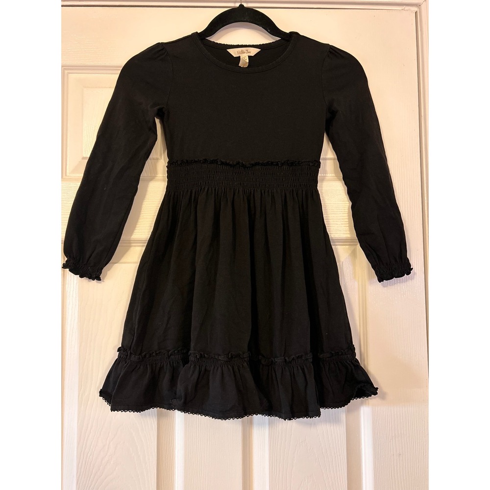 Girls Matilda Jane Long Sleeve Lap Dress in Black Size 6